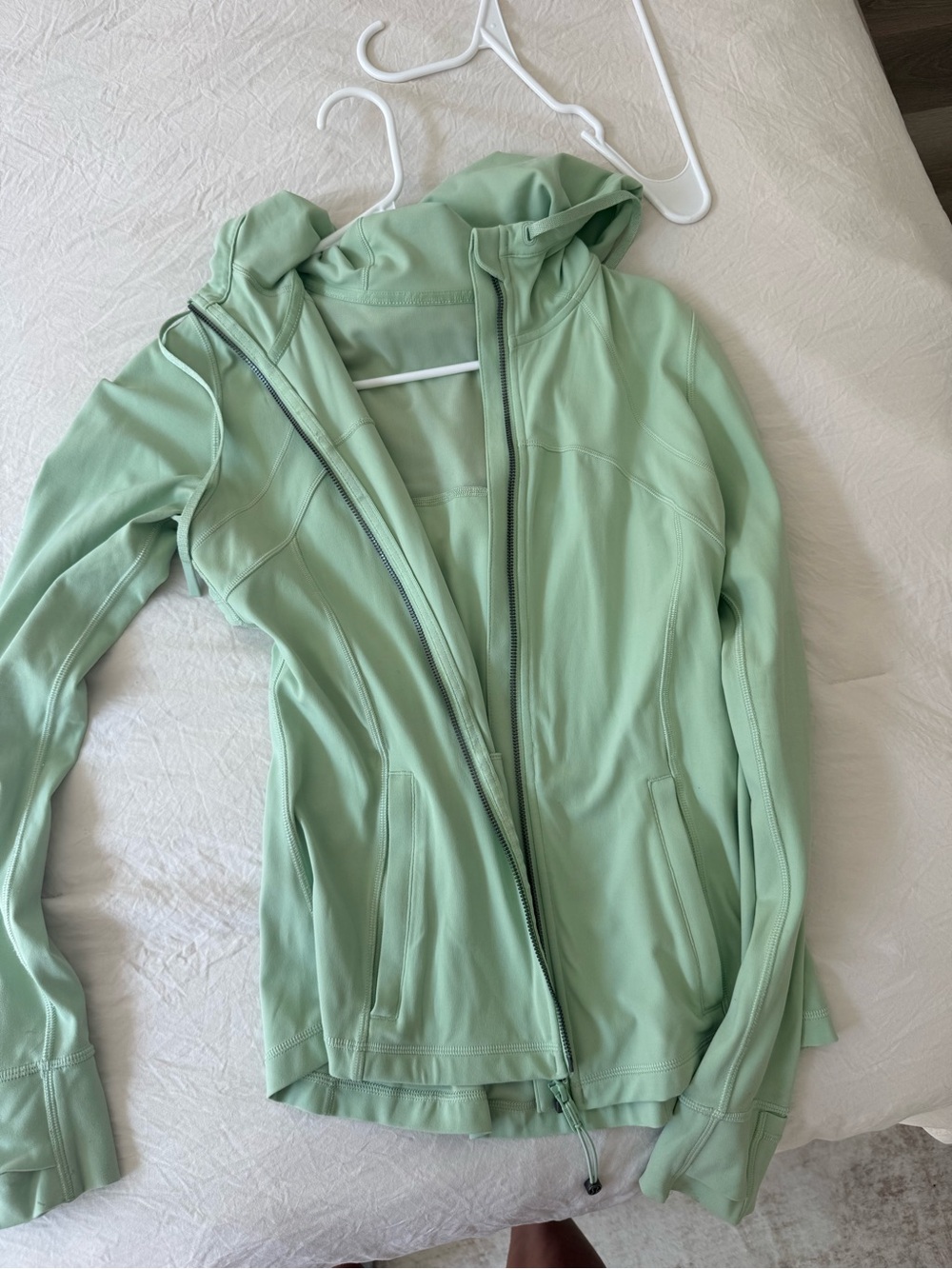 lululemon athletica Mint Green Zip-Up Hooded Jacket